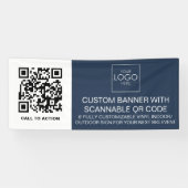 Bedrijf Logo QR Code Custom Vinyl Indoor Outdoor Spandoek (Horizontaal)