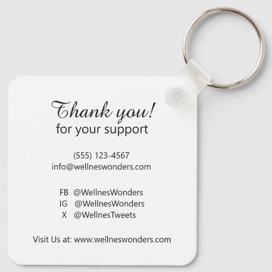 Bedrijf Logo QR Code Dubbelzijdig promotiegift Sleutelhanger (Achterkant)