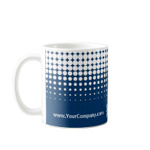 Bedrijf Logo QR Code Halftoon Blauw Zwart Wit