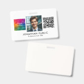 Bedrijf Logo QR Code ID Kaart Medewerker Foto Badge (Voor- en achterkant)
