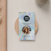 Bedrijf Logo QR Code Medewerker Foto Holografisch Visitekaartje