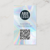 Bedrijf Logo QR Code Medewerker Foto Holografisch Visitekaartje (Achterkant)