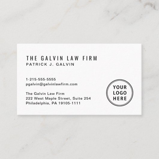 Bedrijf Logo QR Code Medewerker Visitekaartje (Voorkant)