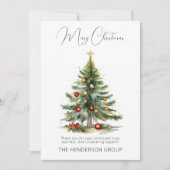 Bedrijf Logo QR Code Merry Christmas Tree Feestdagenkaart (Voorkant)