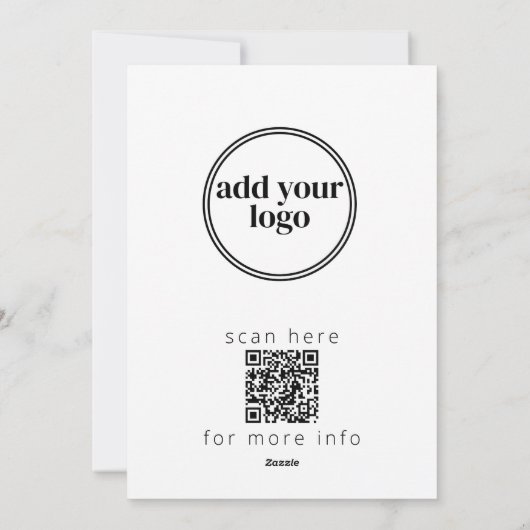 Bedrijf Logo QR Code Merry Christmas Tree Feestdagenkaart (Achterkant)