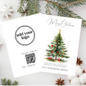 Bedrijf Logo QR Code Merry Christmas Tree Feestdagenkaart