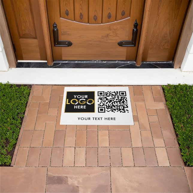Bedrijf Logo QR Code Promotional Business Deurmat (Buiten)