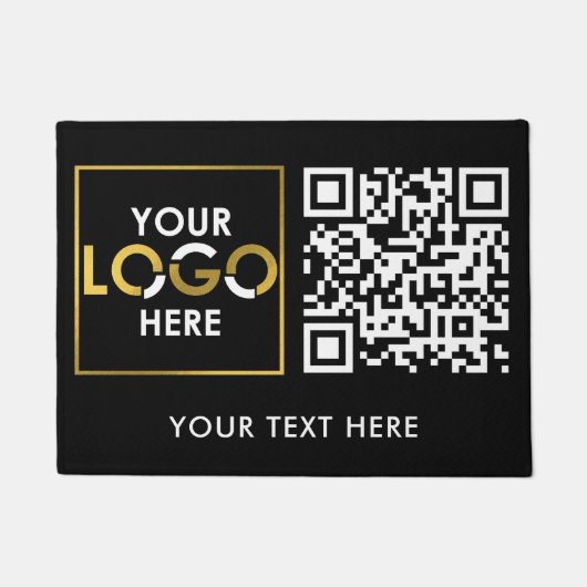 Bedrijf Logo QR Code Promotional Business Deurmat (Voorkant)