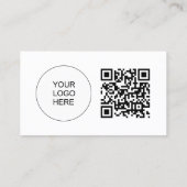 Bedrijf Logo QR Code Sjabloon Werknemersprofiel Visitekaartje (Achterkant)