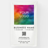 Bedrijf Logo QR Code Verticale Promotie Indoor Spandoek (Verticaal)