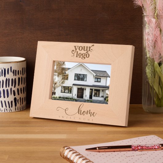 Bedrijf Logo Realtor Sluitingsgeschenk voor klant Gegraveerde Lijstjes