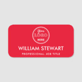 Bedrijf Logo Red Werknemersnaam Naamplaatje (Voorkant)