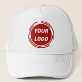 Bedrijf Logo  Rood en Wit Trucker Pet (Voorkant)