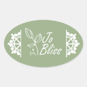 Bedrijf Logo, Sage Green Holiday Gift Label (Voorkant)