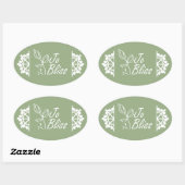 Bedrijf Logo, Sage Green Holiday Gift Label (Vel)