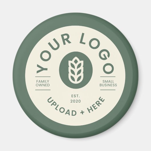  bedrijf Logo Sage Green Magneet (Voorkant)