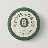  bedrijf Logo Sage Green Ronde Button 5,7 Cm (Voorkant)