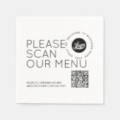 Bedrijf logo Scanmenu QR-code Ronde tekst Business Servet (Voorkant)