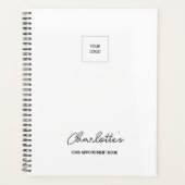 Bedrijf Logo Simple White Elegant AppointBook Planner (Voorkant)
