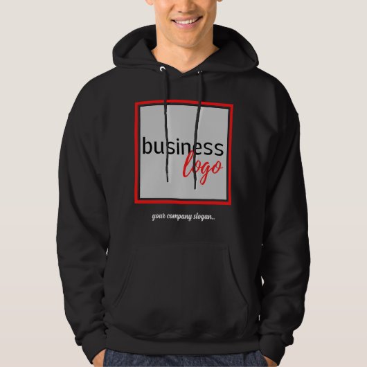 BEDRIJF LOGO SLOGAN BUSINESS BRANED UNIFORM GENOEM HOODIE (Voorkant)