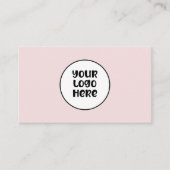 Bedrijf Logo Social Media QR Code Roze Elegant Visitekaartje (Voorkant)