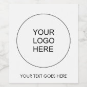Bedrijf logo tekst aanpassen template wijn etiket (Enkel label)