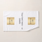 Bedrijf logo tekst bedrijfsmerk kleur handdoek (Handdoek)