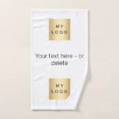 Bedrijf logo tekst bedrijfsmerk kleur handdoek (Handdoek)