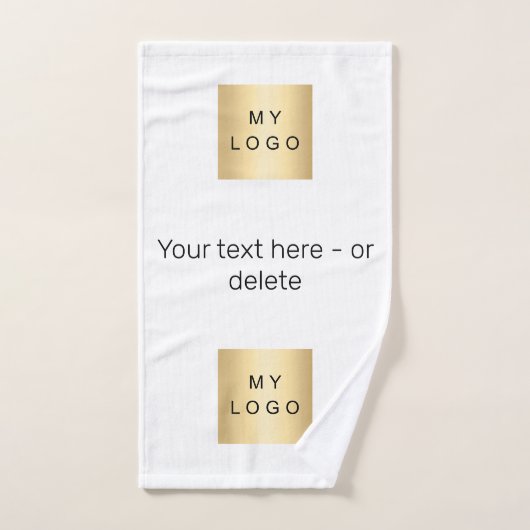 Bedrijf logo tekst bedrijfsmerk kleur handdoek (Handdoek)