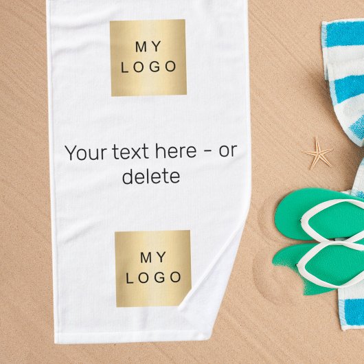 Bedrijf logo tekst bedrijfsmerk kleur handdoek