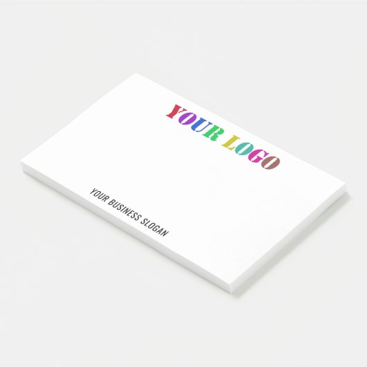 Bedrijf Logo tekst Business Post-it® notes voorbee (Schuin)