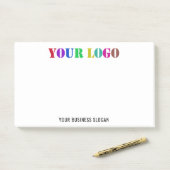 Bedrijf Logo tekst Business Post-it® notes voorbee (Op bureau)
