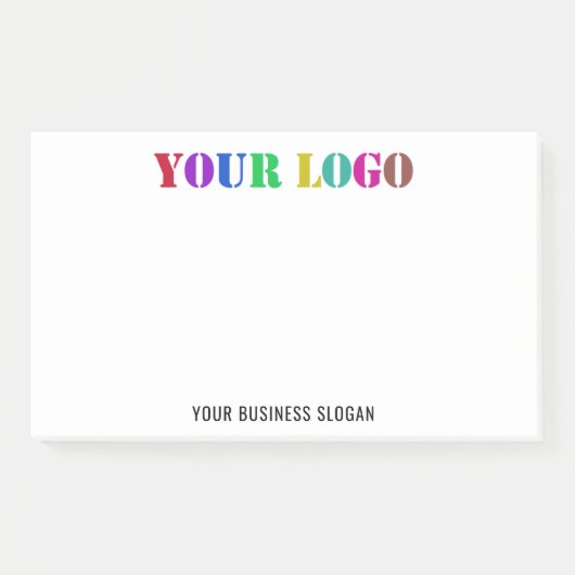 Bedrijf Logo tekst Business Post-it® notes voorbee (Voorkant)
