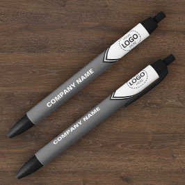 Bedrijf Logo & Tekst Grijze Pen
