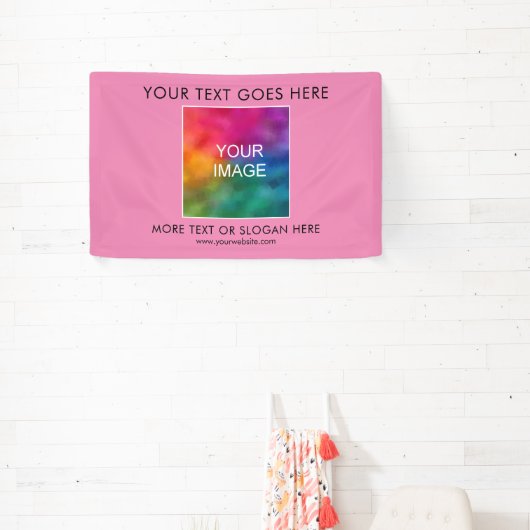 Bedrijf Logo Tekst hier Modern Elegant Spandoek (Insitu)