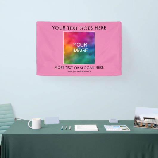 Bedrijf Logo Tekst hier Modern Elegant Spandoek (Beurs)