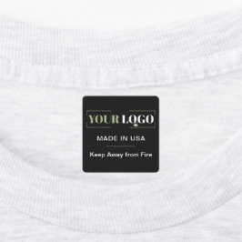 Bedrijf Logo Tekst Land Zwart Kleding Kleding Labels