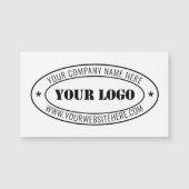 Bedrijf Logo Tekst Magnetische visitekaartje Sjabl (Voorkant)