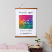 Bedrijf Logo Tekst Sjabloon Hangend Wandkleed (Slaapkamer)