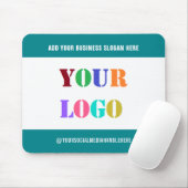 Bedrijf Logo Tekst Social Media Muismat Sjabloon (Met muis)