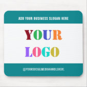 Bedrijf Logo Tekst Social Media Muismat Sjabloon (Voorkant)