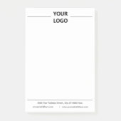 Bedrijf Logo Tekst Zakelijke Post-it® notes Sjablo (Voorkant)