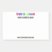 Bedrijf Logo Tekst Zakelijke Post-it® notes Sjablo (Voorkant)