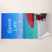 Bedrijf Logo Tropical Beach Paraplu Client Gift Strandlaken (Voorkant)