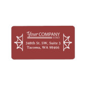 Bedrijf Logo, Vakantie Bourgondië retouradres Etiket (Voorkant)