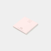 Bedrijf logo van blindroze monogram post-it® notes (Schuin)