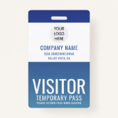 Bedrijf Logo Visitor Pass ID Badge (Voorkant)