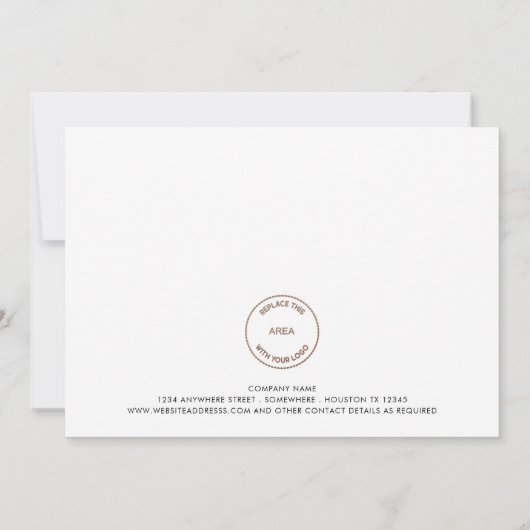 Bedrijf Logo Voeg foto's toe met kerstscript Feestdagenkaart (Achterkant)