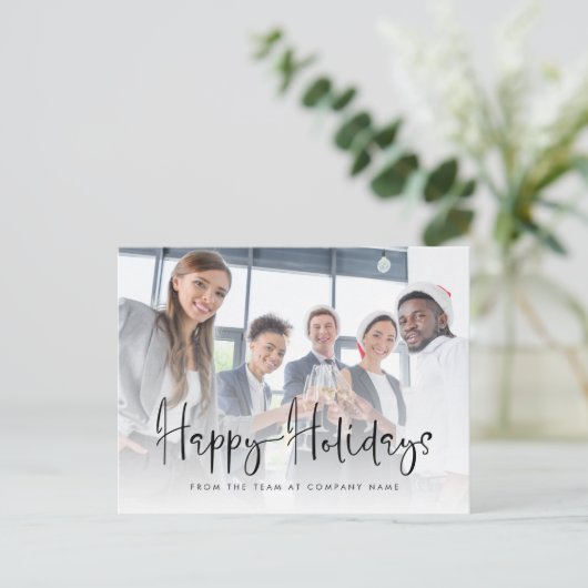 Bedrijf Logo voegt het Manuscript van de Foto Pret Briefkaart (Staand voorkant)