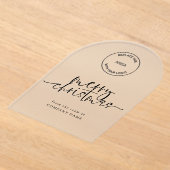 Bedrijf Logo Vrolijk Kerst Acryl Groeten Uitnodigingen (Laagn)